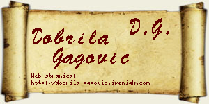 Dobrila Gagović vizit kartica